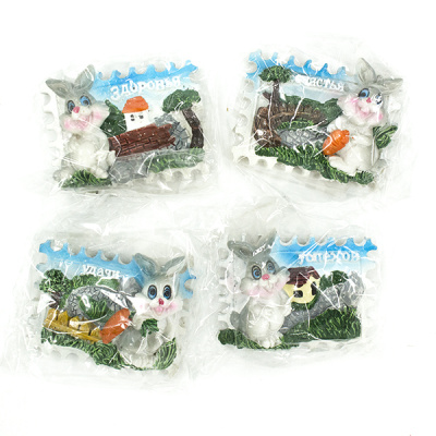 Магнит декоративный ЗАЯЦ 6*4,5см