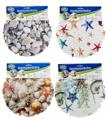 Коврик в раковину декорированный КАМУШКИ 29см 