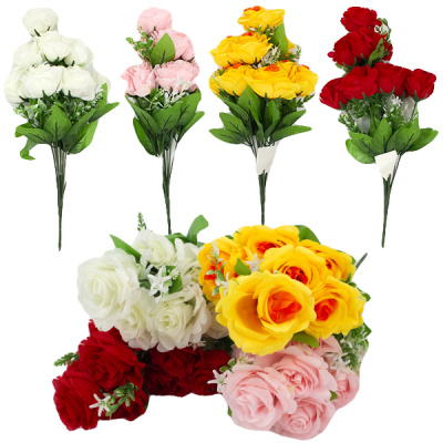 Букет искусственный РОЗА 10 цветков h-42см