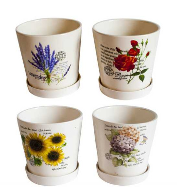 Горшок керамический для цветов 9*11см