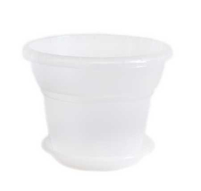 Горшок "Милано", D25, с поддоном 4,5л прозрачный (то)