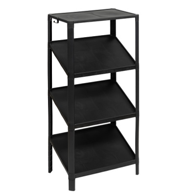 Этажерка для обуви VIKEA compact 4-х ярусная (черный) (то)