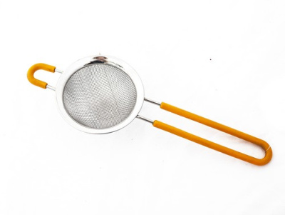 Сито 8см с силиконовой ручкой, нержавеющая сталь