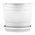Горшок для цветов Athena 600мм, 76л с поддоном,белоснежный жасмин