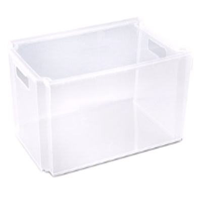 Ящик штабелируемый с крышкой "Модуль" М1 13л (прозрачный) (то)