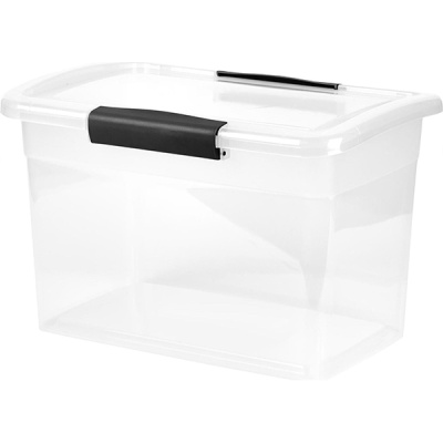 Ящик для хранения Vision 11л с защелками прозрачный кристалл (то)