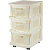 Комод 3-х секц. STOCKHOLM с корзинами на колесиках молочный туман (то)