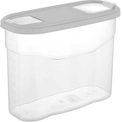 Банка для сыпучих продуктов BERGEN 2л пепельный жемчуг (то)