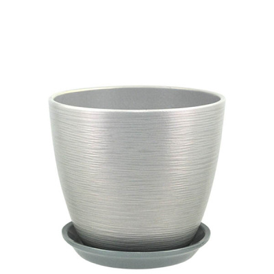 Горшок Перламутр бутон серый 12см (РС 56/1)