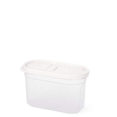 Емкость для сыпучих продуктов "Космо" 1,2л (с клапаном)(белый)(то)