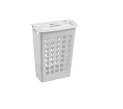 Корзина для белья узкая 38 л. 430х260х580мм (белый) (то)
