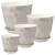 Комплект горшков Роспись бутон диско серый кмпт из 4-х (РС189)