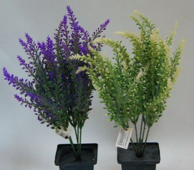 Композиция с искусственными цветами в керам. горшке №1