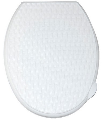 Сидение для унитаза пластиковое "Ротанг" (белое)