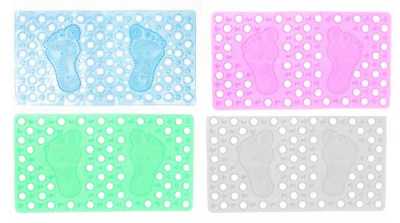 Коврик силиконовый в ванную СЛЕДЫ, 35*65см 