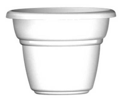 Горшок "Милано", D22, с поддоном 3,2л белый (то)