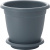 Горшок для цветов Aphrodite 340мм, 12,7л с подставкой №7 серый (то)