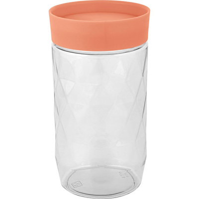 Банка для сыпучих продуктов Pastel 1л персиковая карамель (то)