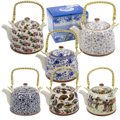 Чайник керамический 800мл ЧАРУЮЩАЯ АЗИЯ (в комплекте с ситечком)