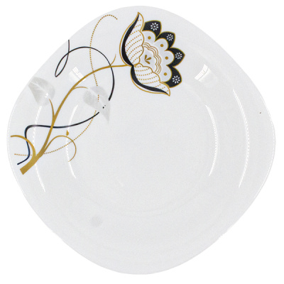 Тарелка обеденная 19*19*2см КВАДРО (стеклокерамика)