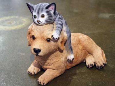 Щенок с котенком 