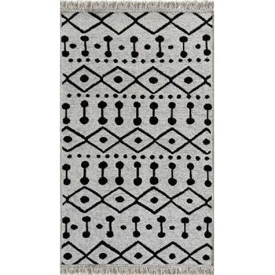 Коврик Kilim GOLD 60x120 черный-серый, Турция U58731 