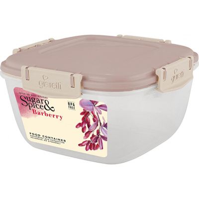 Контейнер д/продуктов Barberry 0,7л герм.квадр латте (то)