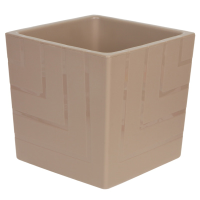 Горшок Квадро 13л с цв вкладкой Фраппе