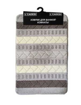 Коврик для ванной L'CADESI Marathon, 60х100, Геобокс, шоколадный,