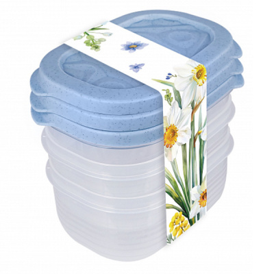 Набор контейнеров Весенний сад 3шт (0,65л) (то)