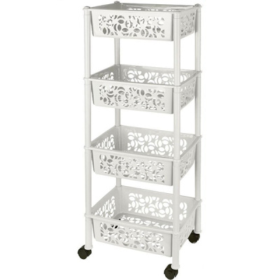 Этажерка 4-х секц.прямоугольная Light белое облако (то)