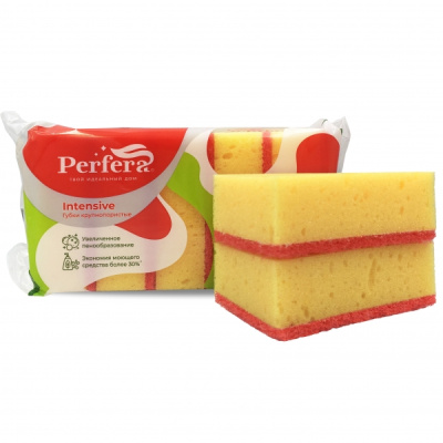 Губка д/посуды INTENSIVE крупнопористые, 5 шт 97х64х35 мм