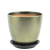Горшок Глянец бутон мет.чер/зол 15см (ГЛ 11/2)    