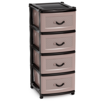 Комод 4-х секционный 40х46х91 см (корич.) (то)