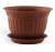 Горшок "Виноград", D22, с поддоном 2,25л терракотовый