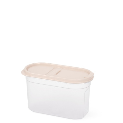 Емкость для сыпучих продуктов "Космо" 1,2л (с клапаном)(бежевый)(то)