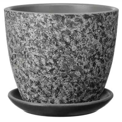 Горшок Гризайль серый бутон №8