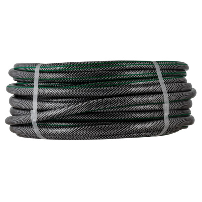 Шланг ПВХ армиров. 4-х слойный для полива,размер 1/2 (12,5мм) 50м черный оникс (то)