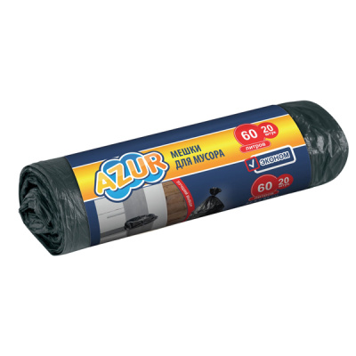 Мешки для мусора AZUR 60л (20шт.) 