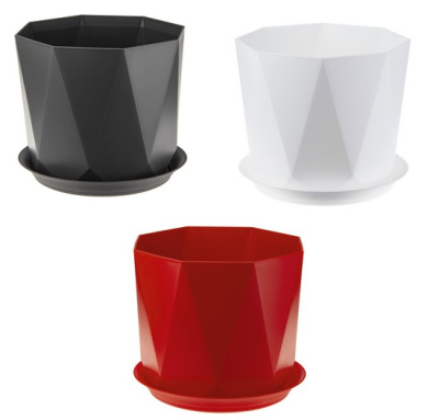 Кашпо ПРИЗМА d175мм 2,6л с поддоном (то)