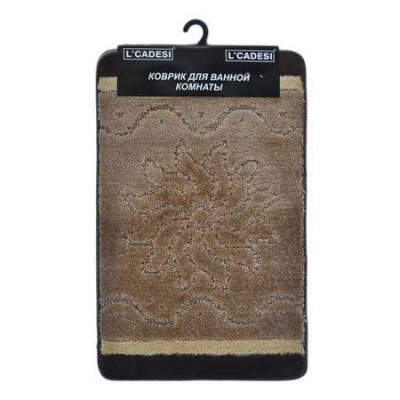 Коврик из полипропилена  HIGH MONO 50*80см,  коричневый, KIBELLA