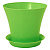 Горшок Сити 0,7л с поддоном Лайм