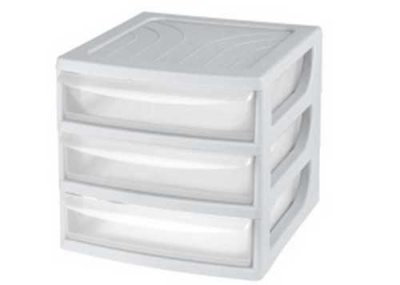 Органайзер А6, 3 ящика, 175х186х214мм (светло-серый)(то)