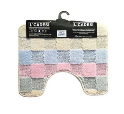 Коврик MARATHON из пропилен.с вырезом  50*60см  BLOK TO BLOK розовый