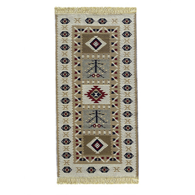 Коврик Kilim GOLD 60x120 коричневый-бежевый, Турция U58231 