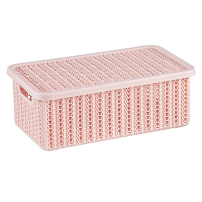 Коробка ВЯЗАНИЕ 6л с крышкой (то)