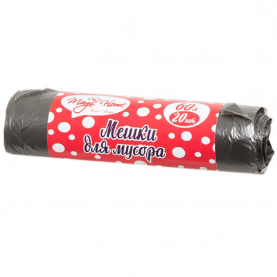 Мешки для мусора 60л/20шт/HDPE/6мкм Magic Home