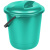 Ведро 12л Disco с крышкой аквамарин
