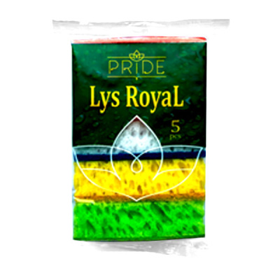 Губка бытовая с чистящим слоем 5 шт "Королевская Лилия" (30)