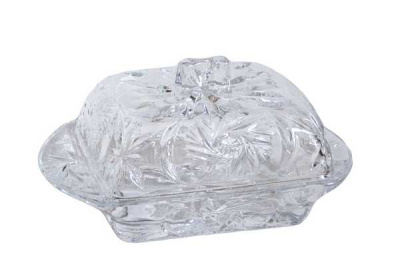 Масленка стеклянная 17*8см